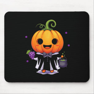 Söt pumpa häxa halloween bus eller godis musmatta