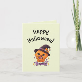 Söt Pumpa Karaktär 🎃🧡 Kort