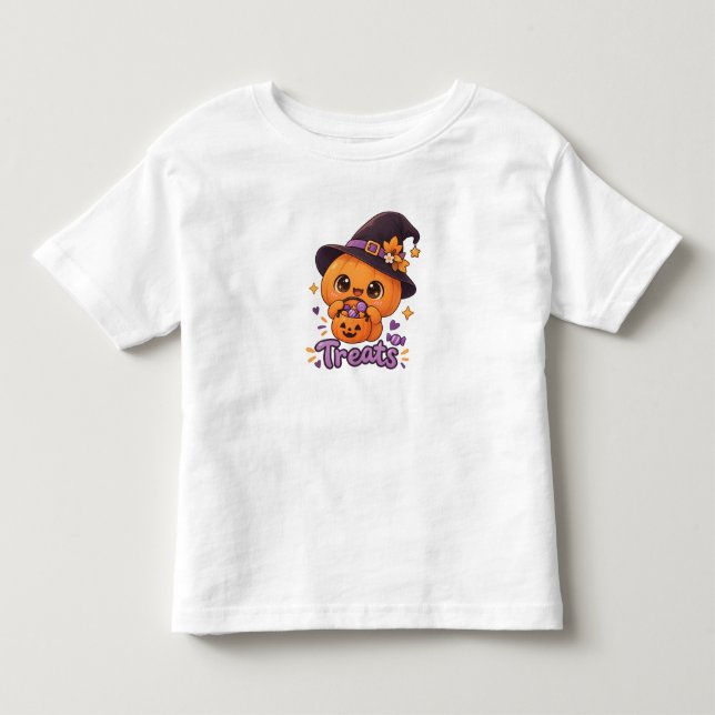 Söt pumpa karaktär 🎃🧡 t shirt (Framsida)