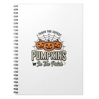 Söt Pumpa Lärare Halloween Design_1 Anteckningsbok
