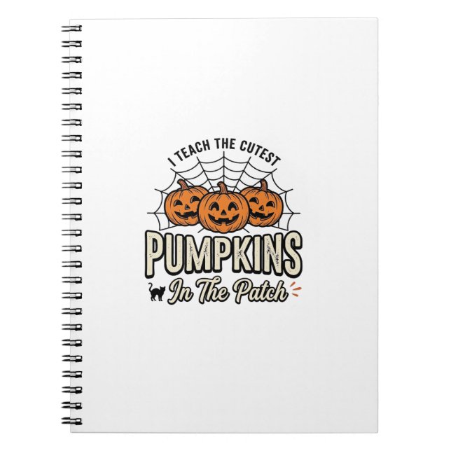 Söt Pumpa Lärare Halloween Design_1 Anteckningsbok (Framsidan)
