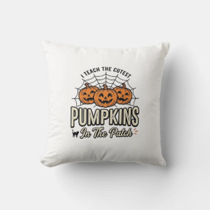Söt Pumpa Lärare Halloween Design_1 Kudde