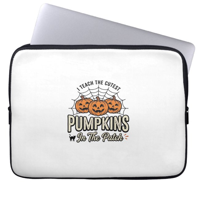 Söt Pumpa Lärare Halloween Design_1 Laptop Fodral (Framsidan)