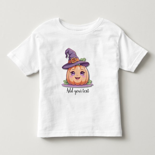 Söt Pumpa Magi – Halloween T-Shirt för Småbarn (Framsida)