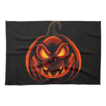 Söt Pumpa Monster Halloween Kökshandduk