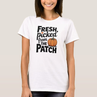 Söt Pumpa Patch Grafik T Shirt