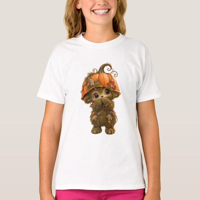 Söt Pumpa Skogslevande Mjukis – Höst  T Shirt (Framsida)