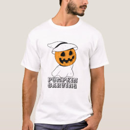 Söt pumpa snidning spökhätta Halloween T Shirt