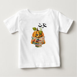 Söt pumpa som läser böcker Halloween T-Shirt