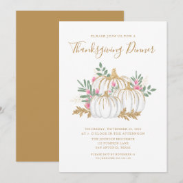 Söt pumpa Thanksgiving middagsinbjudan Inbjudningar