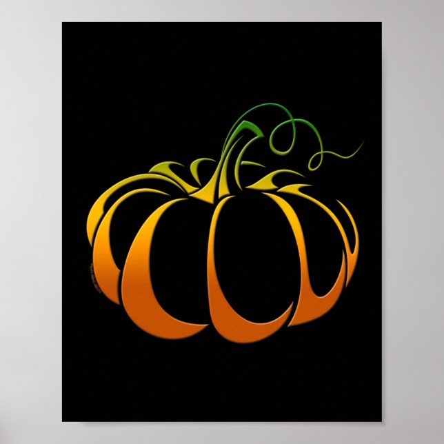 Söt Pumpkin i höstens skuggor Poster (Framsidan)