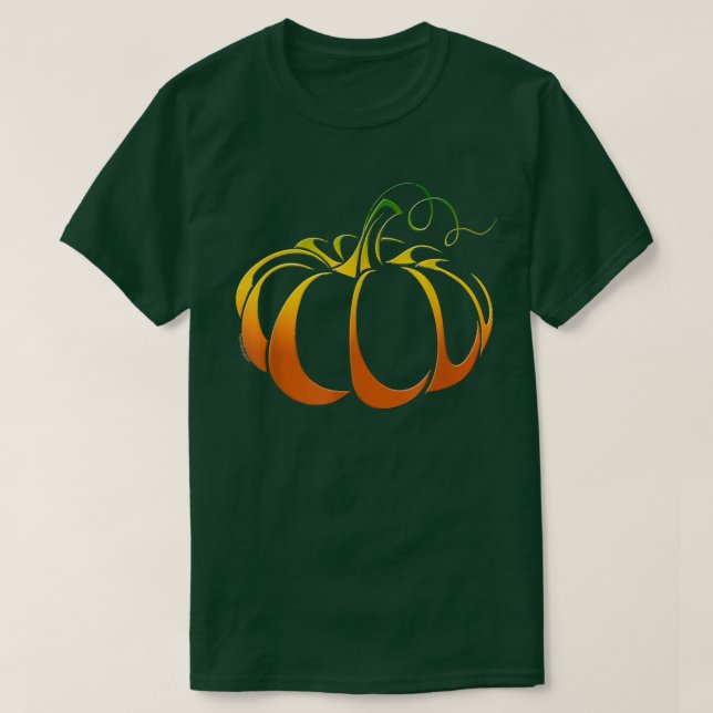 Söt Pumpkin i höstens skuggor T Shirt (Design framsida)