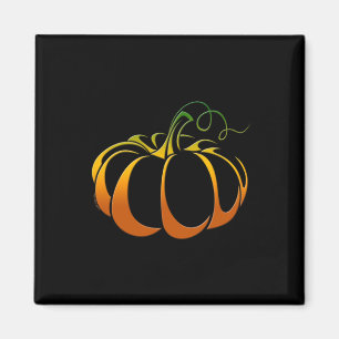 Söt Pumpkin i höstfällan Magnet