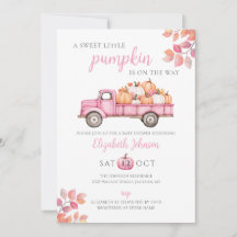 Söt Pumpkin Rosa Baby Shower Photo QR-kod