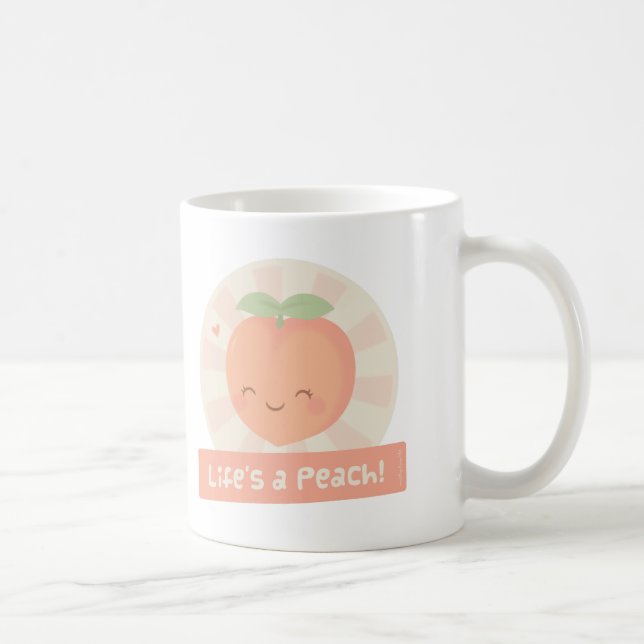 Söt punsch-liv är en persika mat humor mugg (Höger)
