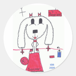 Söt Puppy "Roseann" - klistermärken