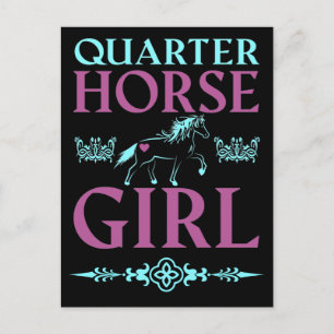 Söt Quarter Horse-flicka Vykort
