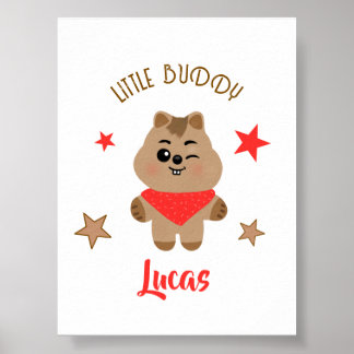 Söt Quokka Liten Kompis Personlig Design Poster