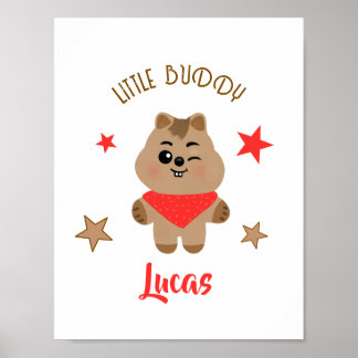 Söt Quokka Liten Kompis Personlig Design Poster