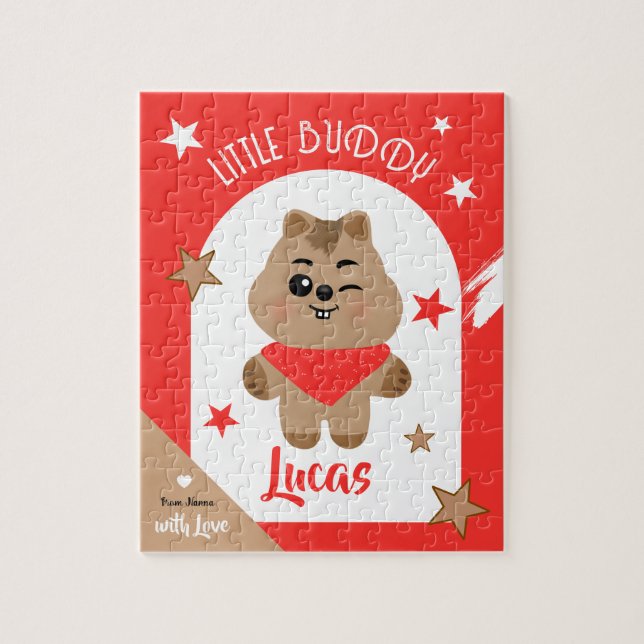 Söt Quokka Liten Kompis Personlig Design Pussel (Vertikal)