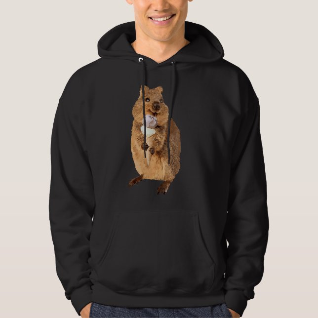 söt quokka som äter glass  hoodie (Framsida)