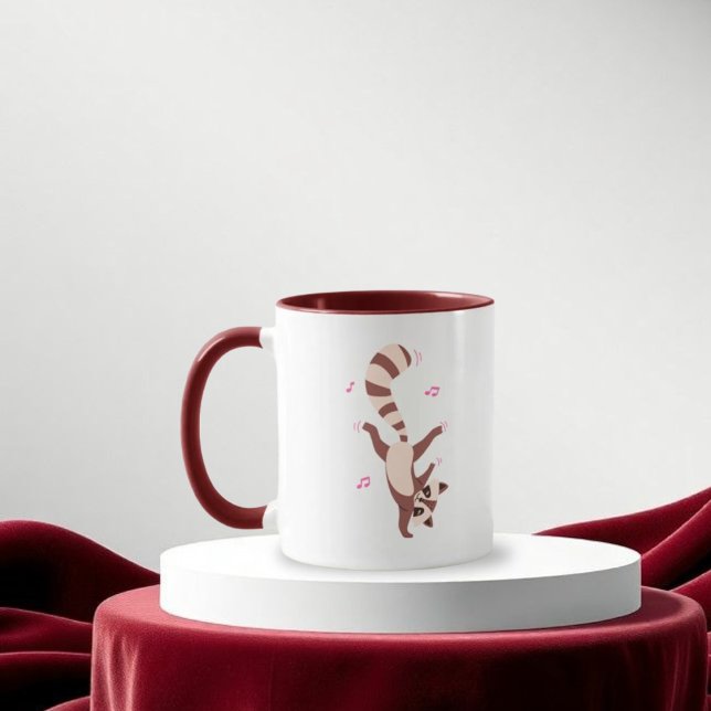 Söt raccoon mugg Cute Dancing Raccoon Mugg-Funny B (Skapare uppladdad)