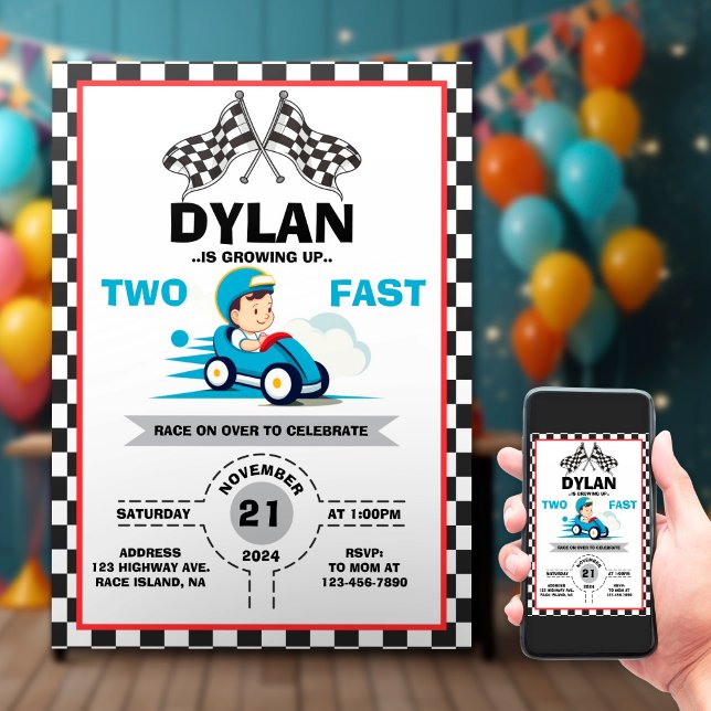 Söt Racer Två Snabb Inbjudan (Skapare uppladdad)