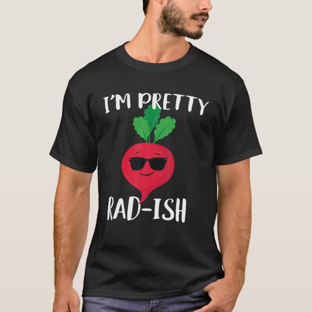 Söt Rad Ish Funny Coola Radish Food Pun T sh Shirt (Framsida)