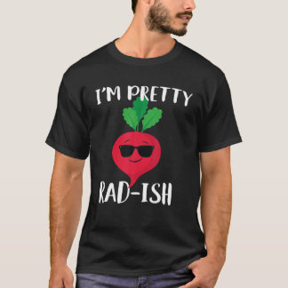 Söt Rad Ish Funny Coola Radish Food Pun T sh T Shirt