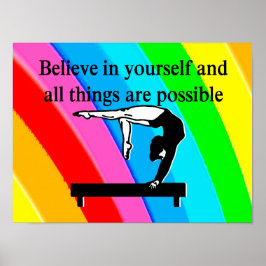 SÖT RAINBOUR INSPIRATIONAL GYMNAST QUOTE POSTER