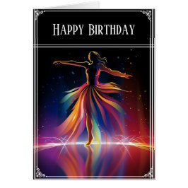 Söt Rainbow Dancer Greeting Card Hälsningskort