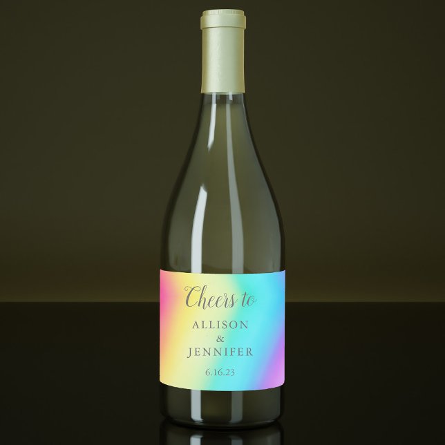 Söt Rainbow Fade Personlig Bröllop Cheers (Skapare uppladdad)