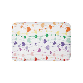 Söt Rainbow Hearts Mönster Kids Bathroom Badrumsmatta