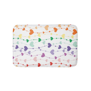 Söt Rainbow Hearts Mönster Kids Bathroom Badrumsmatta