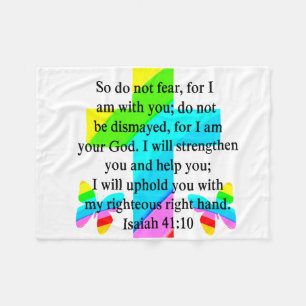 SÖT RAINBOW KOR ISAIAH 41:10 DESIGN FLEECEFILT