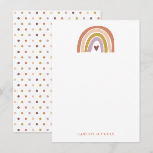Söt Rainbow Peach Lavender Boho Babyvvakt Tack Kort
