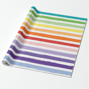 Söt Rainbow Rand Mönster födelsedag Presentpapper