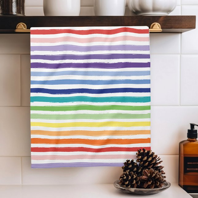 Söt Rainbow Rand Mönster Kökshandduk (Skapare uppladdad)