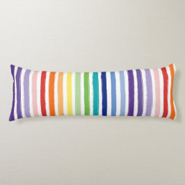 Söt Rainbow Rand Mönster Kroppskudde