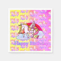 Söt Rainbow Unicorn Pegasus Pastel Magic