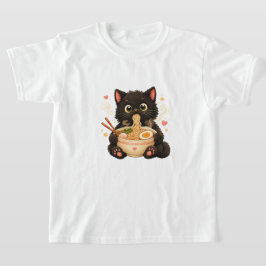 Söt Ramen Katt Barn T-Shirt