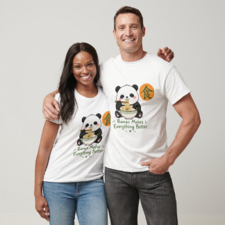 Söt Ramen-Panda – Kawaii Panda som äter Ramen Japa T Shirt