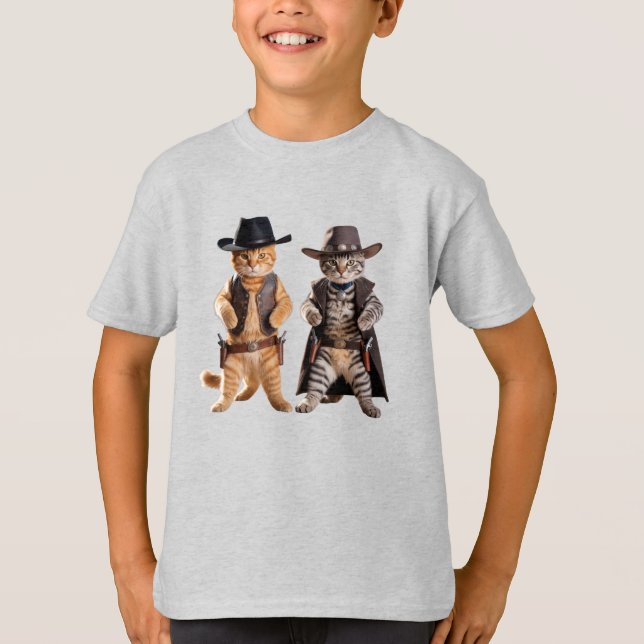 Söt randig cowboy barn t-shirt (Framsida)