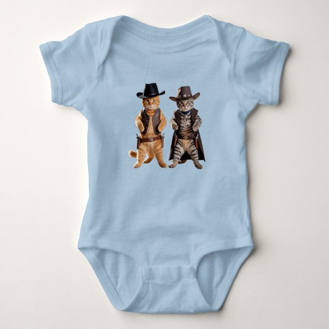 Söt randig cowboy  t shirt (Framsida)
