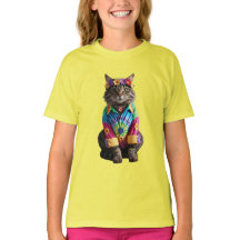 Söt randig hippie barn t-shirt