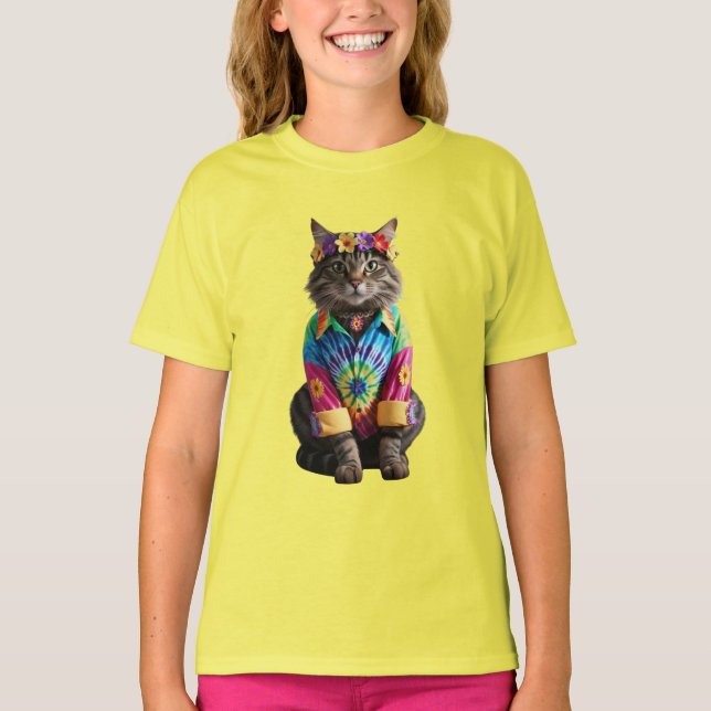 Söt randig hippie barn t-shirt (Framsida)