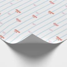 Söt randig presentpapper med band