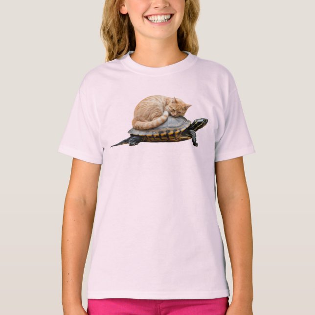 Söt randig sköldpadda barn t-shirt (Framsida)