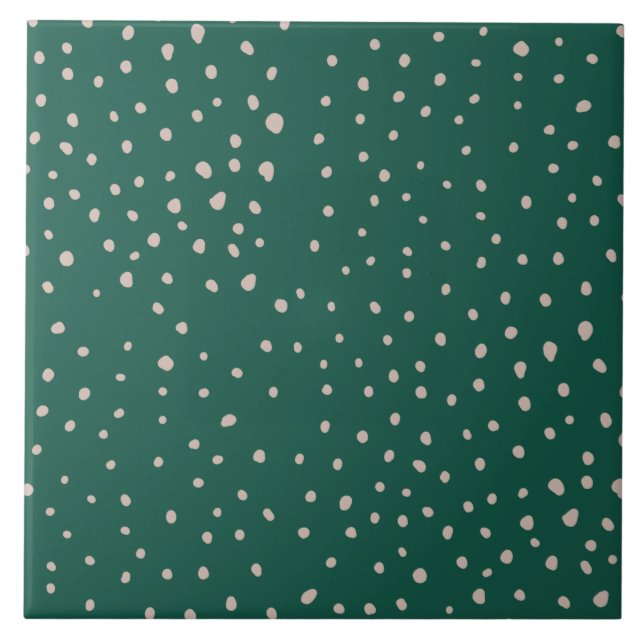 Söt Random Polka dot mönster Tile Kakelplatta (Framsidan)