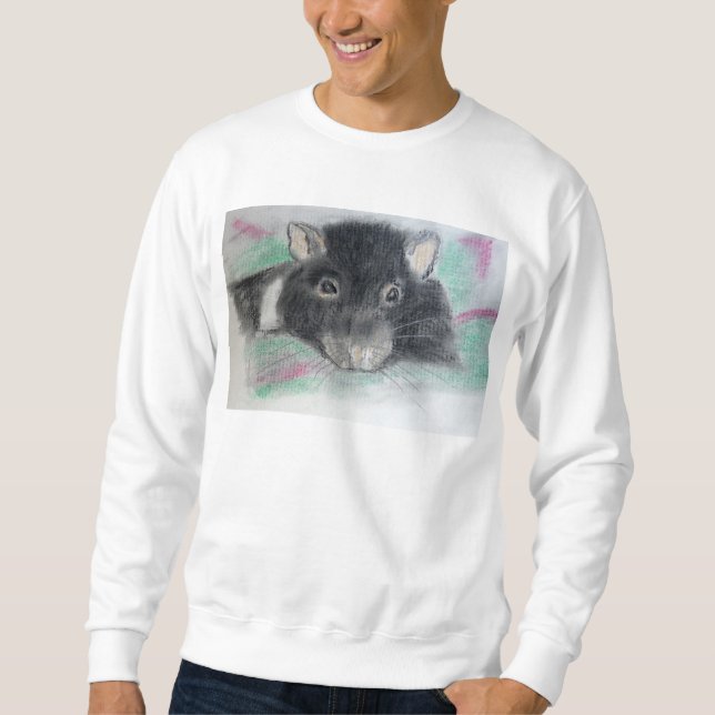 Söt Rattie tröja Lång Ärmad Tröja (Framsida)